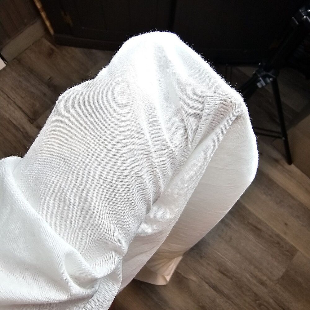FREE ASSEMBLY white puff sleeve midi dress bridal shower graduation large - Picture 9 of 11